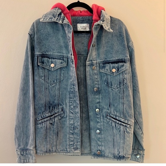 SIPOS new york samantha sipos jean jacket denim $500 retail xs with dickey - Picture 1 of 4